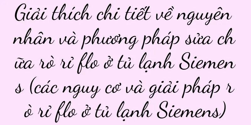 Giải thích chi tiết về nguyên nhân và phương pháp sửa chữa rò rỉ flo ở tủ lạnh Siemens (các nguy cơ và giải pháp rò rỉ flo ở tủ lạnh Siemens)
