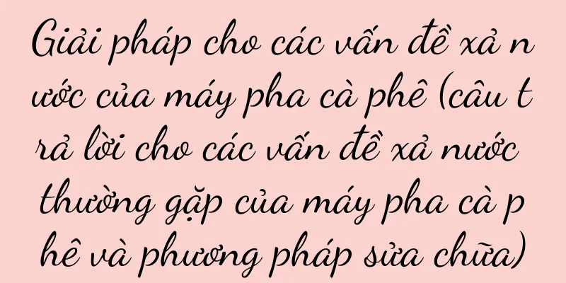 Giải pháp cho các vấn đề xả nước của máy pha cà phê (câu trả lời cho các vấn đề xả nước thường gặp của máy pha cà phê và phương pháp sửa chữa)