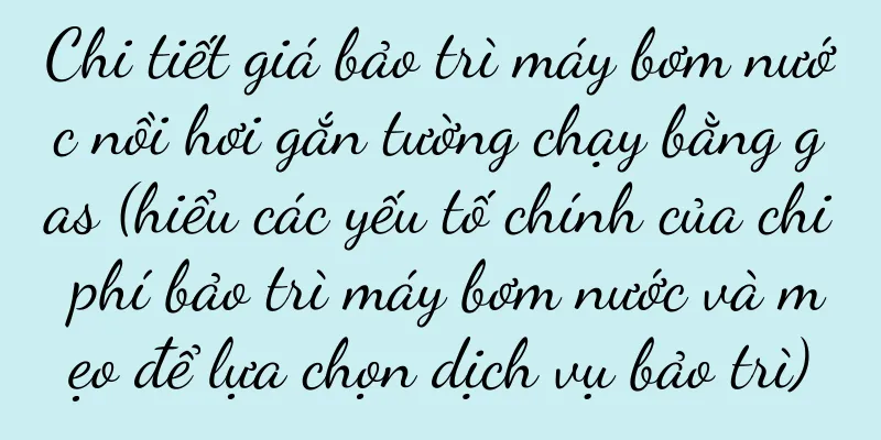 Chi tiết giá bảo trì máy bơm nước nồi hơi gắn tường chạy bằng gas (hiểu các yếu tố chính của chi phí bảo trì máy bơm nước và mẹo để lựa chọn dịch vụ bảo trì)