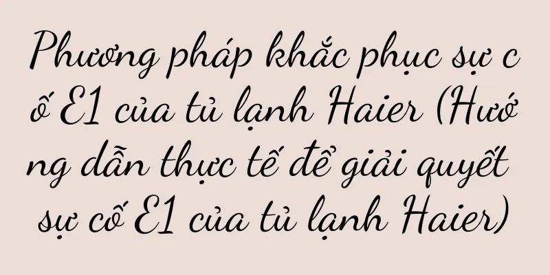 Phương pháp khắc phục sự cố E1 của tủ lạnh Haier (Hướng dẫn thực tế để giải quyết sự cố E1 của tủ lạnh Haier)