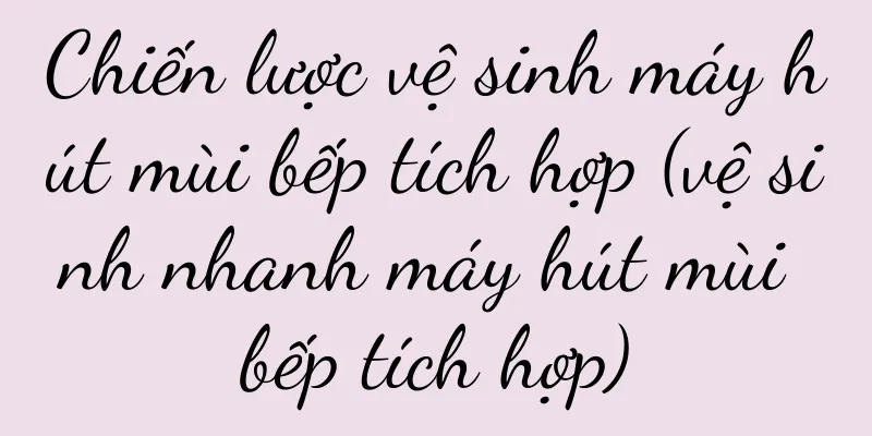 Chiến lược vệ sinh máy hút mùi bếp tích hợp (vệ sinh nhanh máy hút mùi bếp tích hợp)