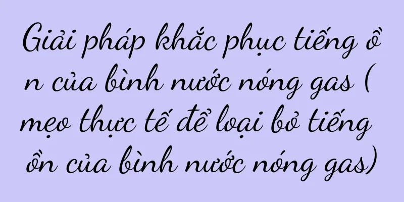 Giải pháp khắc phục tiếng ồn của bình nước nóng gas (mẹo thực tế để loại bỏ tiếng ồn của bình nước nóng gas)