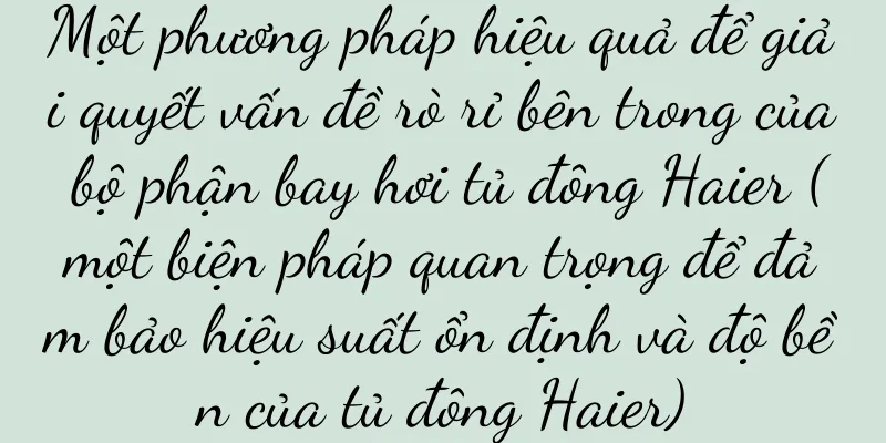 Một phương pháp hiệu quả để giải quyết vấn đề rò rỉ bên trong của bộ phận bay hơi tủ đông Haier (một biện pháp quan trọng để đảm bảo hiệu suất ổn định và độ bền của tủ đông Haier)