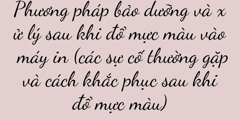 Phương pháp bảo dưỡng và xử lý sau khi đổ mực màu vào máy in (các sự cố thường gặp và cách khắc phục sau khi đổ mực màu)