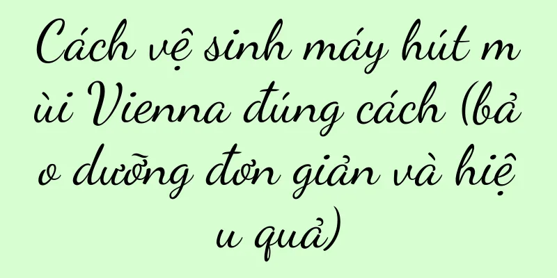 Cách vệ sinh máy hút mùi Vienna đúng cách (bảo dưỡng đơn giản và hiệu quả)