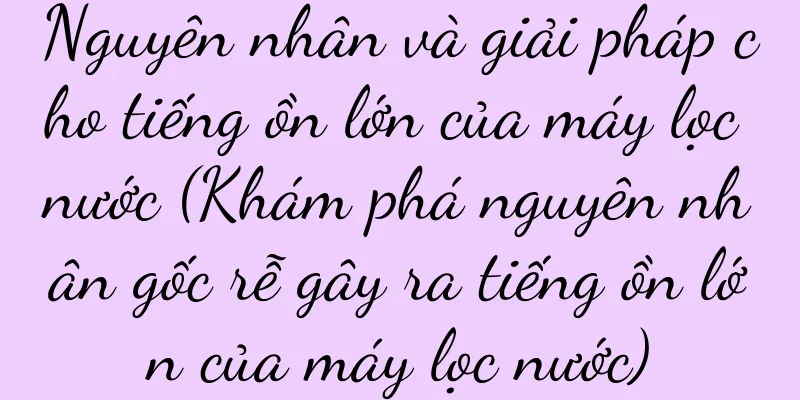 Nguyên nhân và giải pháp cho tiếng ồn lớn của máy lọc nước (Khám phá nguyên nhân gốc rễ gây ra tiếng ồn lớn của máy lọc nước)