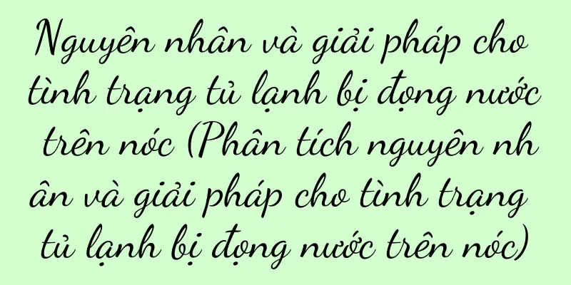 Nguyên nhân và giải pháp cho tình trạng tủ lạnh bị đọng nước trên nóc (Phân tích nguyên nhân và giải pháp cho tình trạng tủ lạnh bị đọng nước trên nóc)