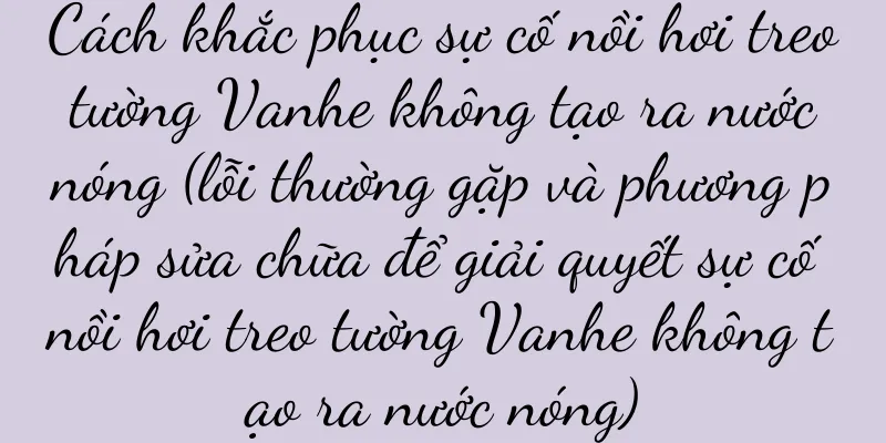 Cách khắc phục sự cố nồi hơi treo tường Vanhe không tạo ra nước nóng (lỗi thường gặp và phương pháp sửa chữa để giải quyết sự cố nồi hơi treo tường Vanhe không tạo ra nước nóng)