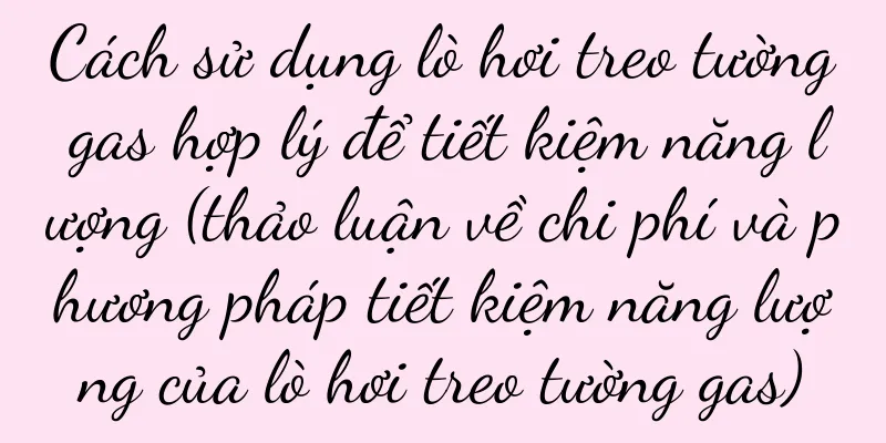 Cách sử dụng lò hơi treo tường gas hợp lý để tiết kiệm năng lượng (thảo luận về chi phí và phương pháp tiết kiệm năng lượng của lò hơi treo tường gas)