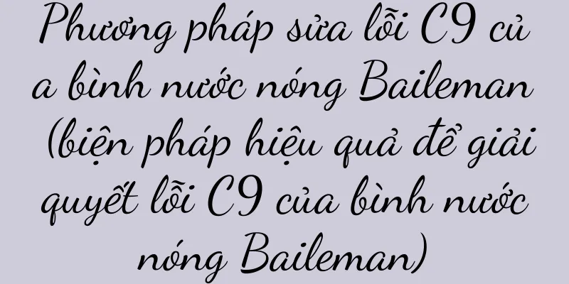Phương pháp sửa lỗi C9 của bình nước nóng Baileman (biện pháp hiệu quả để giải quyết lỗi C9 của bình nước nóng Baileman)