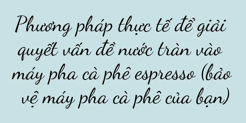 Phương pháp thực tế để giải quyết vấn đề nước tràn vào máy pha cà phê espresso (bảo vệ máy pha cà phê của bạn)