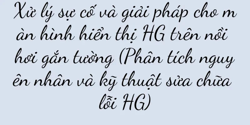 Xử lý sự cố và giải pháp cho màn hình hiển thị HG trên nồi hơi gắn tường (Phân tích nguyên nhân và kỹ thuật sửa chữa lỗi HG)