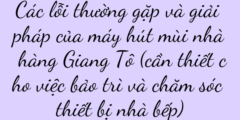 Các lỗi thường gặp và giải pháp của máy hút mùi nhà hàng Giang Tô (cần thiết cho việc bảo trì và chăm sóc thiết bị nhà bếp)
