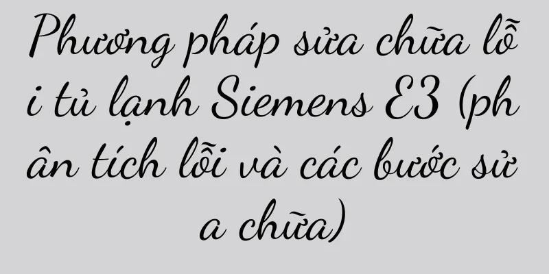 Phương pháp sửa chữa lỗi tủ lạnh Siemens E3 (phân tích lỗi và các bước sửa chữa)