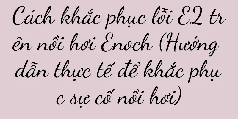 Cách khắc phục lỗi E2 trên nồi hơi Enoch (Hướng dẫn thực tế để khắc phục sự cố nồi hơi)