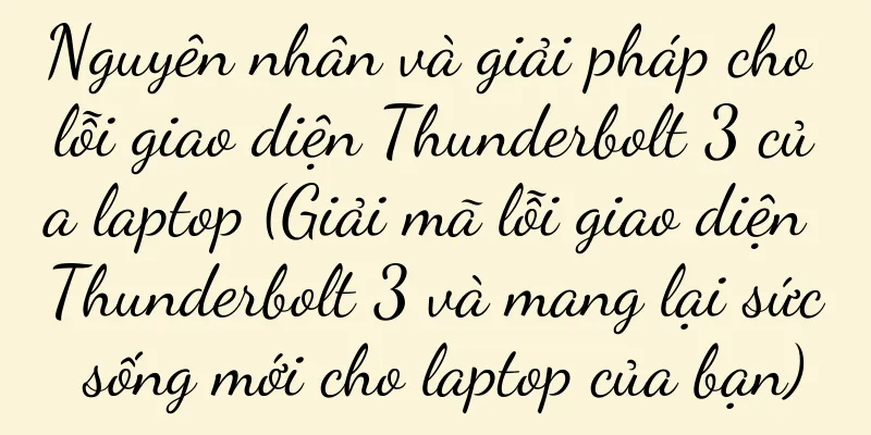 Nguyên nhân và giải pháp cho lỗi giao diện Thunderbolt 3 của laptop (Giải mã lỗi giao diện Thunderbolt 3 và mang lại sức sống mới cho laptop của bạn)
