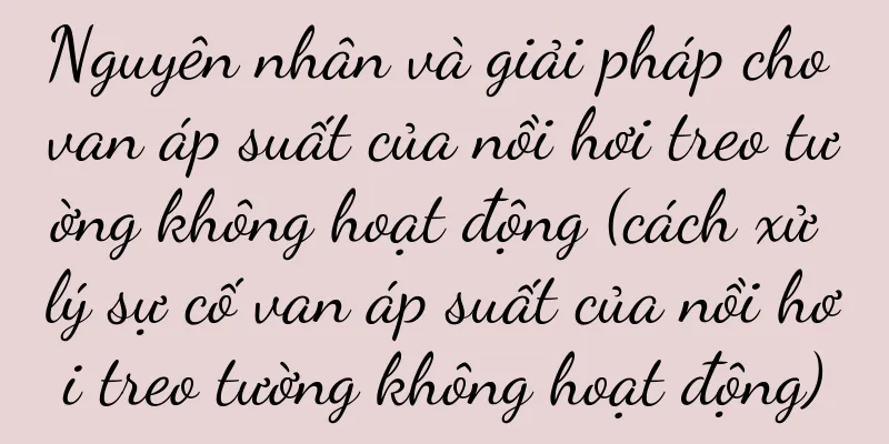 Nguyên nhân và giải pháp cho van áp suất của nồi hơi treo tường không hoạt động (cách xử lý sự cố van áp suất của nồi hơi treo tường không hoạt động)
