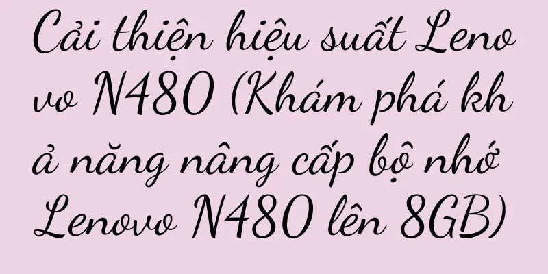Cải thiện hiệu suất Lenovo N480 (Khám phá khả năng nâng cấp bộ nhớ Lenovo N480 lên 8GB)