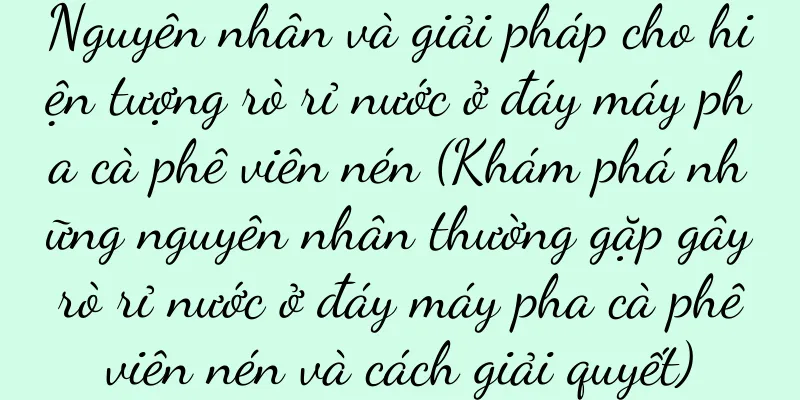 Nguyên nhân và giải pháp cho hiện tượng rò rỉ nước ở đáy máy pha cà phê viên nén (Khám phá những nguyên nhân thường gặp gây rò rỉ nước ở đáy máy pha cà phê viên nén và cách giải quyết)