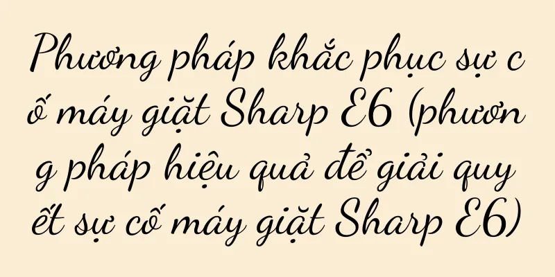 Phương pháp khắc phục sự cố máy giặt Sharp E6 (phương pháp hiệu quả để giải quyết sự cố máy giặt Sharp E6)