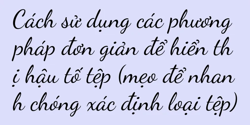 Cách sử dụng các phương pháp đơn giản để hiển thị hậu tố tệp (mẹo để nhanh chóng xác định loại tệp)