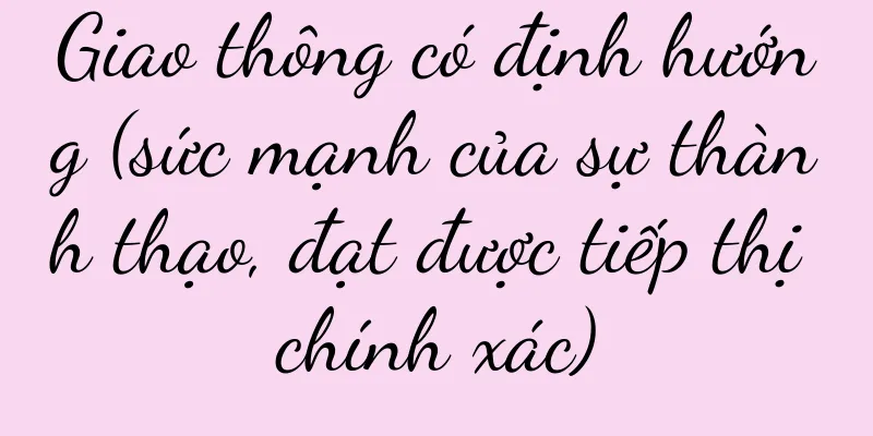 Giao thông có định hướng (sức mạnh của sự thành thạo, đạt được tiếp thị chính xác)