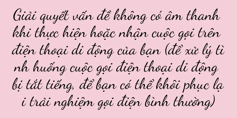 Giải quyết vấn đề không có âm thanh khi thực hiện hoặc nhận cuộc gọi trên điện thoại di động của bạn (để xử lý tình huống cuộc gọi điện thoại di động bị tắt tiếng, để bạn có thể khôi phục lại trải nghiệm gọi điện bình thường)