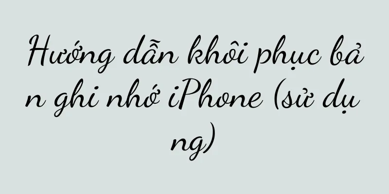 Hướng dẫn khôi phục bản ghi nhớ iPhone (sử dụng)