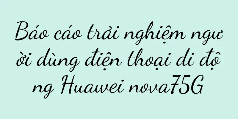 Báo cáo trải nghiệm người dùng điện thoại di động Huawei nova75G