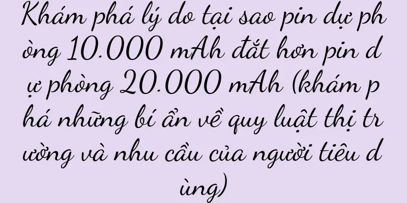 Khám phá lý do tại sao pin dự phòng 10.000 mAh đắt hơn pin dự phòng 20.000 mAh (khám phá những bí ẩn về quy luật thị trường và nhu cầu của người tiêu dùng)