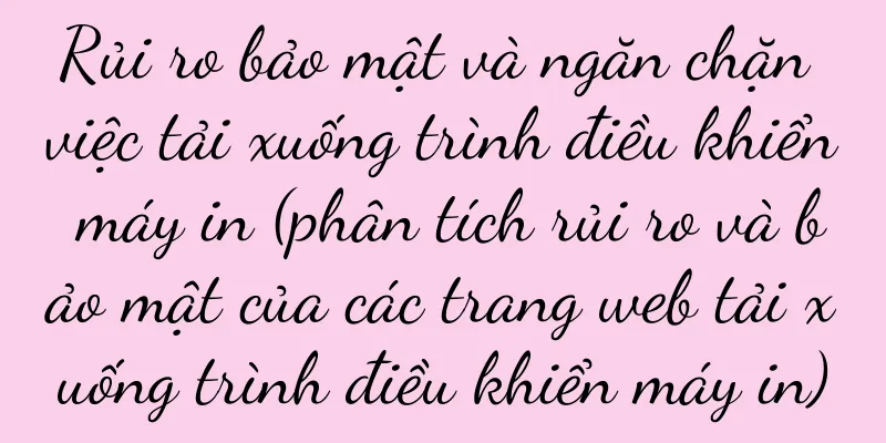 Rủi ro bảo mật và ngăn chặn việc tải xuống trình điều khiển máy in (phân tích rủi ro và bảo mật của các trang web tải xuống trình điều khiển máy in)