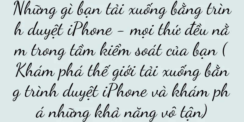 Những gì bạn tải xuống bằng trình duyệt iPhone - mọi thứ đều nằm trong tầm kiểm soát của bạn (Khám phá thế giới tải xuống bằng trình duyệt iPhone và khám phá những khả năng vô tận)