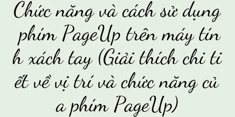 Chức năng và cách sử dụng phím PageUp trên máy tính xách tay (Giải thích chi tiết về vị trí và chức năng của phím PageUp)