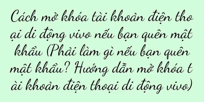Cách mở khóa tài khoản điện thoại di động vivo nếu bạn quên mật khẩu (Phải làm gì nếu bạn quên mật khẩu? Hướng dẫn mở khóa tài khoản điện thoại di động vivo)