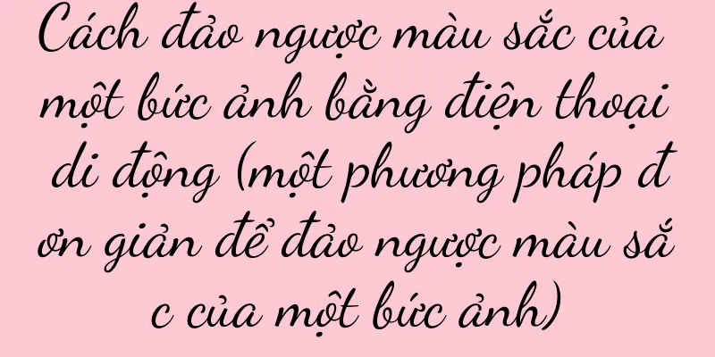 Cách đảo ngược màu sắc của một bức ảnh bằng điện thoại di động (một phương pháp đơn giản để đảo ngược màu sắc của một bức ảnh)