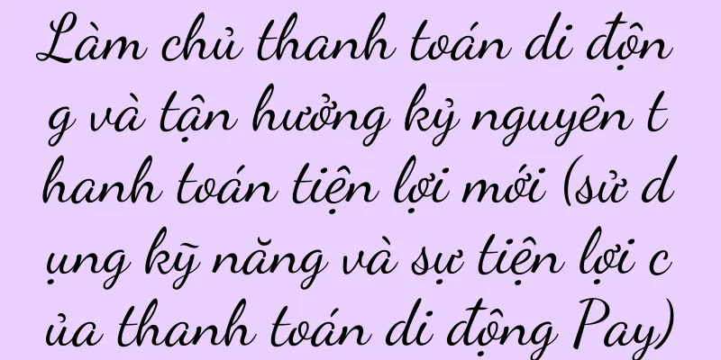 Làm chủ thanh toán di động và tận hưởng kỷ nguyên thanh toán tiện lợi mới (sử dụng kỹ năng và sự tiện lợi của thanh toán di động Pay)