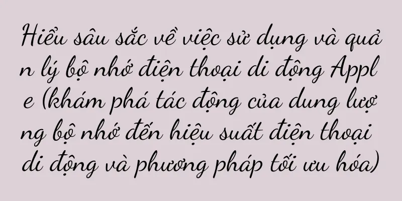 Hiểu sâu sắc về việc sử dụng và quản lý bộ nhớ điện thoại di động Apple (khám phá tác động của dung lượng bộ nhớ đến hiệu suất điện thoại di động và phương pháp tối ưu hóa)