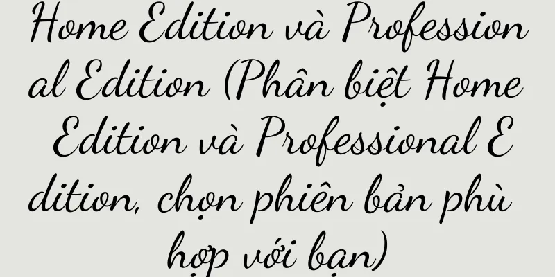 Home Edition và Professional Edition (Phân biệt Home Edition và Professional Edition, chọn phiên bản phù hợp với bạn)
