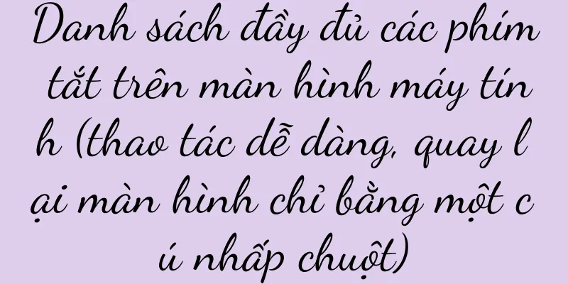 Danh sách đầy đủ các phím tắt trên màn hình máy tính (thao tác dễ dàng, quay lại màn hình chỉ bằng một cú nhấp chuột)