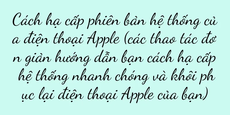 Cách hạ cấp phiên bản hệ thống của điện thoại Apple (các thao tác đơn giản hướng dẫn bạn cách hạ cấp hệ thống nhanh chóng và khôi phục lại điện thoại Apple của bạn)