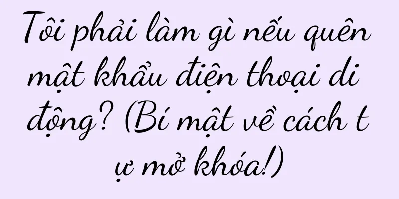 Tôi phải làm gì nếu quên mật khẩu điện thoại di động? (Bí mật về cách tự mở khóa!)