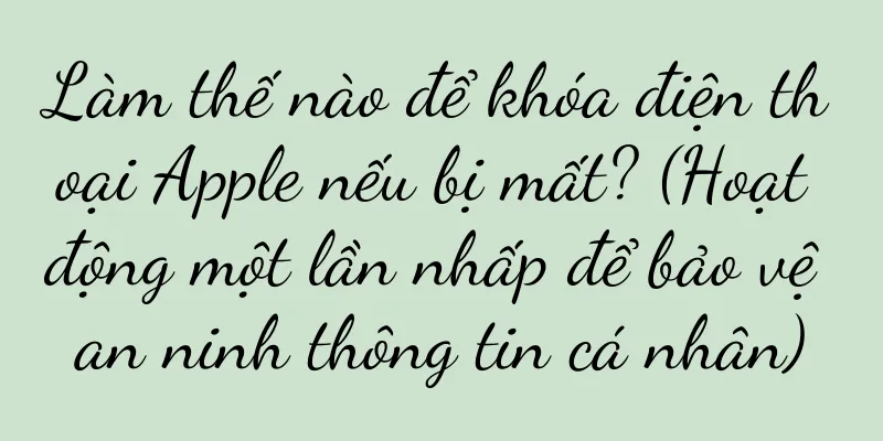 Làm thế nào để khóa điện thoại Apple nếu bị mất? (Hoạt động một lần nhấp để bảo vệ an ninh thông tin cá nhân)