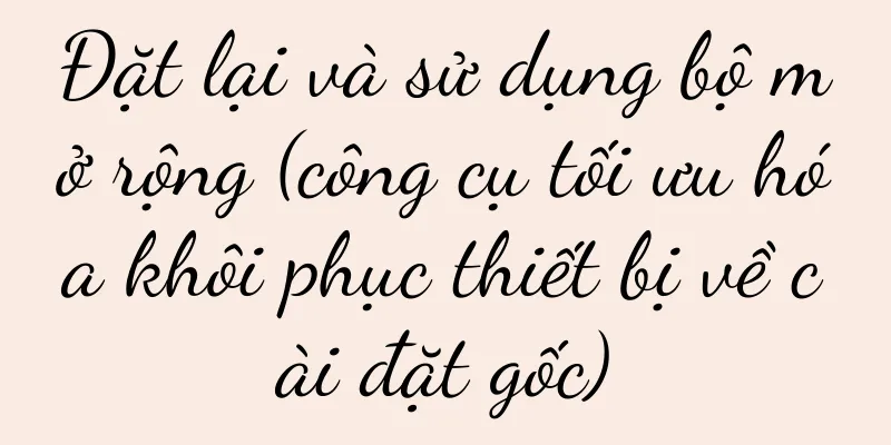 Đặt lại và sử dụng bộ mở rộng (công cụ tối ưu hóa khôi phục thiết bị về cài đặt gốc)