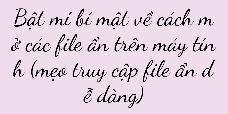 Bật mí bí mật về cách mở các file ẩn trên máy tính (mẹo truy cập file ẩn dễ dàng)