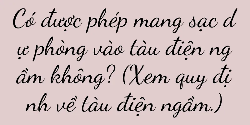 Có được phép mang sạc dự phòng vào tàu điện ngầm không? (Xem quy định về tàu điện ngầm.)