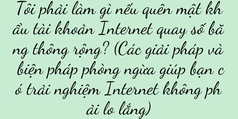 Tôi phải làm gì nếu quên mật khẩu tài khoản Internet quay số băng thông rộng? (Các giải pháp và biện pháp phòng ngừa giúp bạn có trải nghiệm Internet không phải lo lắng)