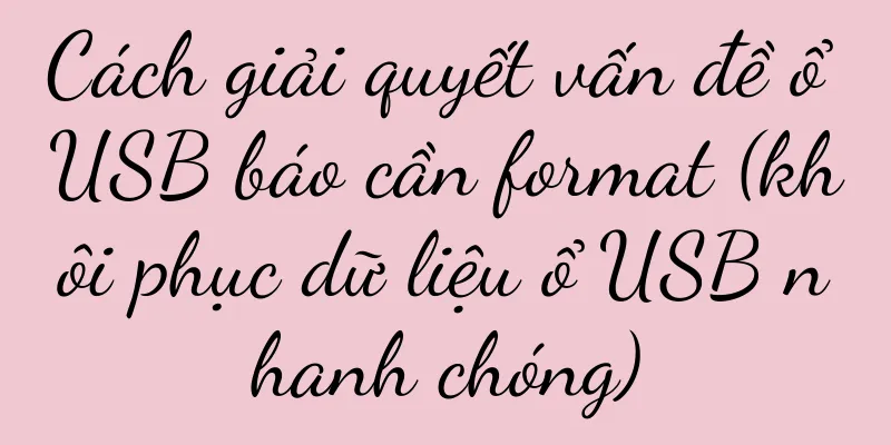 Cách giải quyết vấn đề ổ USB báo cần format (khôi phục dữ liệu ổ USB nhanh chóng)