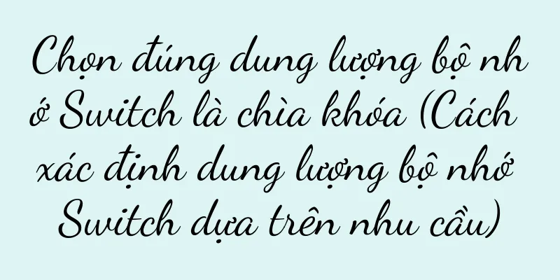 Chọn đúng dung lượng bộ nhớ Switch là chìa khóa (Cách xác định dung lượng bộ nhớ Switch dựa trên nhu cầu)