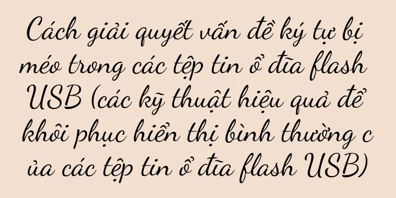 Cách giải quyết vấn đề ký tự bị méo trong các tệp tin ổ đĩa flash USB (các kỹ thuật hiệu quả để khôi phục hiển thị bình thường của các tệp tin ổ đĩa flash USB)