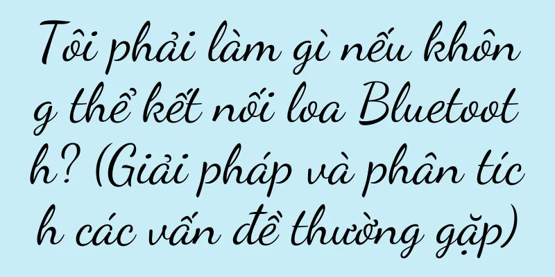 Tôi phải làm gì nếu không thể kết nối loa Bluetooth? (Giải pháp và phân tích các vấn đề thường gặp)